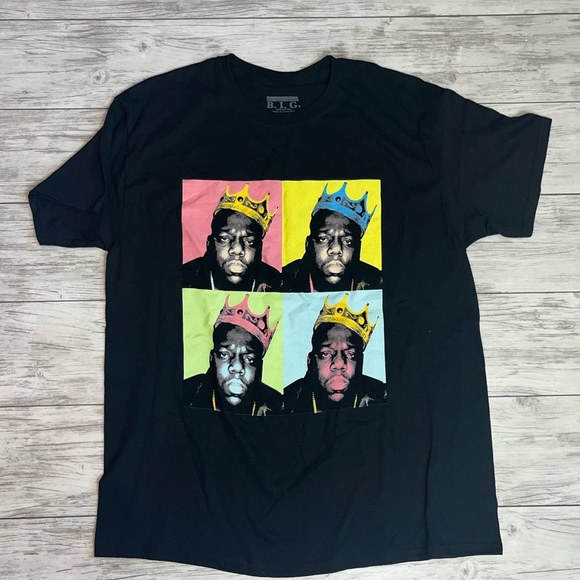 Black Graphic Tee with Colorful Pop Art Design - Picture 1 of 2